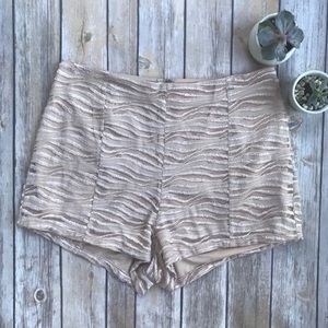 Pins and Needles Gold High Waisted Shorts Size S